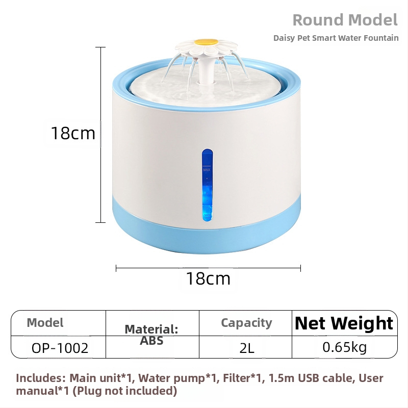 YOMI Inteligentná napájačka pre domáce zvieratá pre mačky a psy — Automatické filtrovanie a cirkulácia, Funkcia proti preschnutiu, Odnímateľný dizajn, Veľká kapacita