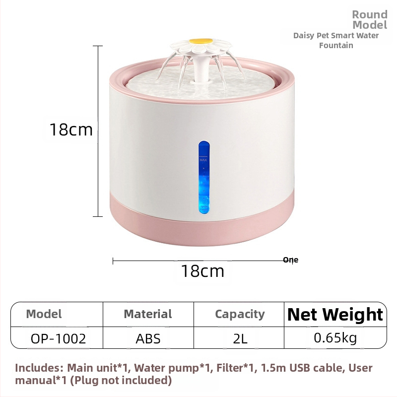 YOMI Inteligentná napájačka pre domáce zvieratá pre mačky a psy — Automatické filtrovanie a cirkulácia, Funkcia proti preschnutiu, Odnímateľný dizajn, Veľká kapacita