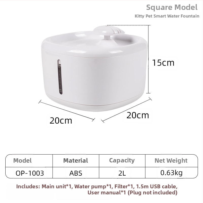 YOMI Inteligentná napájačka pre domáce zvieratá pre mačky a psy — Automatické filtrovanie a cirkulácia, Funkcia proti preschnutiu, Odnímateľný dizajn, Veľká kapacita