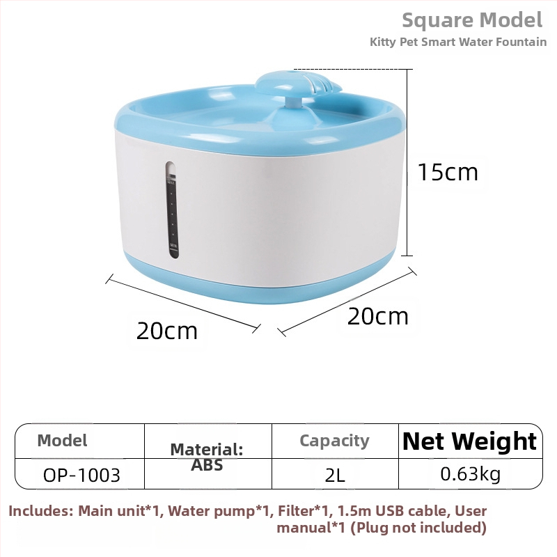 YOMI Inteligentná napájačka pre domáce zvieratá pre mačky a psy — Automatické filtrovanie a cirkulácia, Funkcia proti preschnutiu, Odnímateľný dizajn, Veľká kapacita