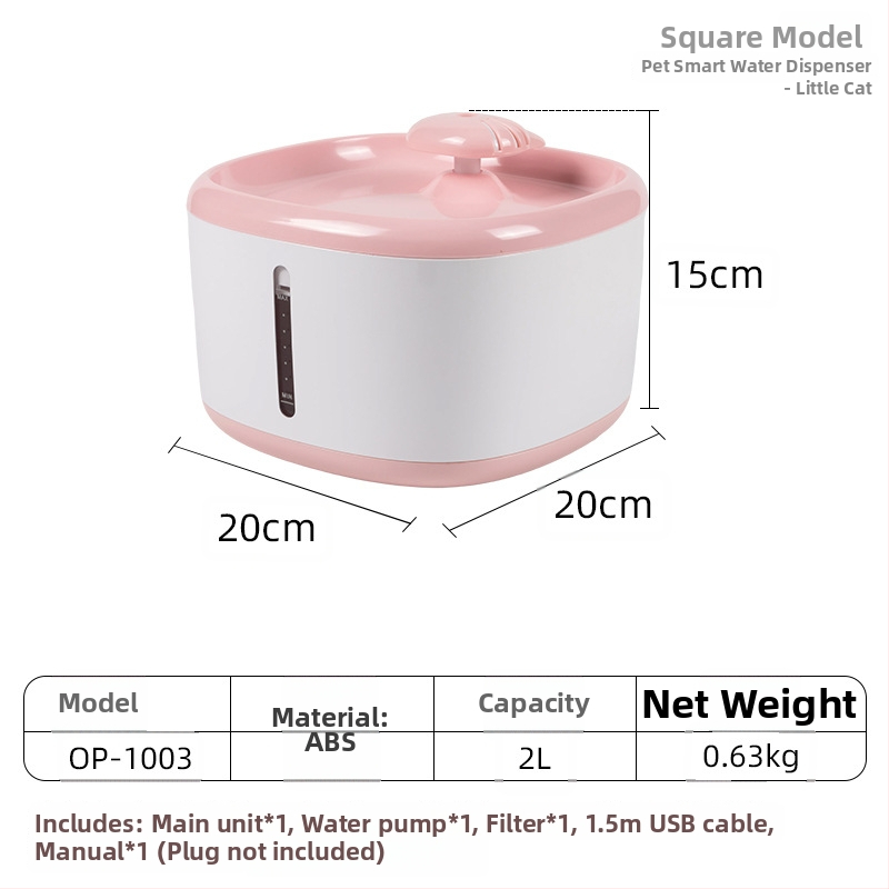 YOMI Inteligentná napájačka pre domáce zvieratá pre mačky a psy — Automatické filtrovanie a cirkulácia, Funkcia proti preschnutiu, Odnímateľný dizajn, Veľká kapacita