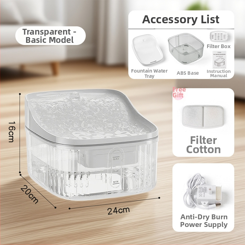 YOMI Inteligentná napájačka pre domáce zvieratá pre mačky a psy — Automatické filtrovanie a cirkulácia, Funkcia proti preschnutiu, Odnímateľný dizajn, Veľká kapacita