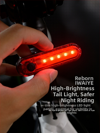 Zadné svetlo na horské kolo s nabíjateľnou funkciou, na nočné jazdy, blikajúci režim, kompatibilné s horskými, cestnými a balansnými bicyklami