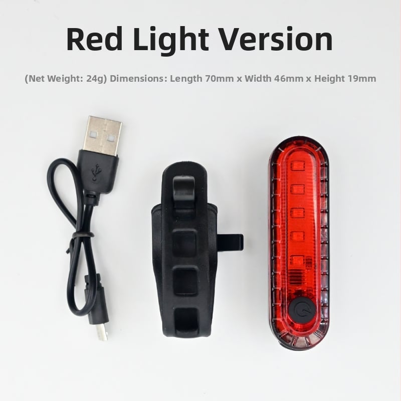 Zadné svetlo na horské kolo s nabíjateľnou funkciou, na nočné jazdy, blikajúci režim, kompatibilné s horskými, cestnými a balansnými bicyklami