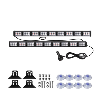 LED pásové svetlo pre vozidlá – farebne meniace varovné svetlo a stroboskop, model DGN-9*2, 72W, 9-30V, 3A, PC+LED