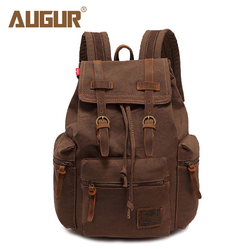 AUGUR Rucsac din Pânză pentru Bărbați, 36–55L, Compartiment pentru Laptop de 14 inch, Închidere cu Șnur, Rezistență la Stropi