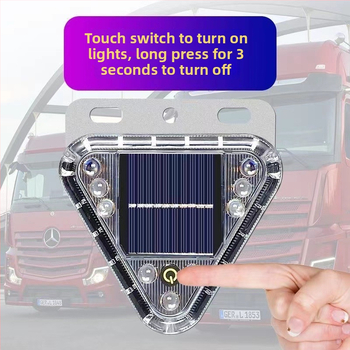 Solárne varovné svetlo – proti spätnej kolízii, zadné svetlo pre nákladné vozidlo, magnetické uchytenie, bez zapojenia – ABS, 0,4V, Cloud Eyes, Hengjiao 675456734419, kompatibilné so všetkými modelmi