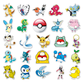 Sada nálepiek: karikatúrny graffiti štýl, vodotesný tlač, prispôsobiteľná tlač pre batožinu, notebook, auto a telefón.