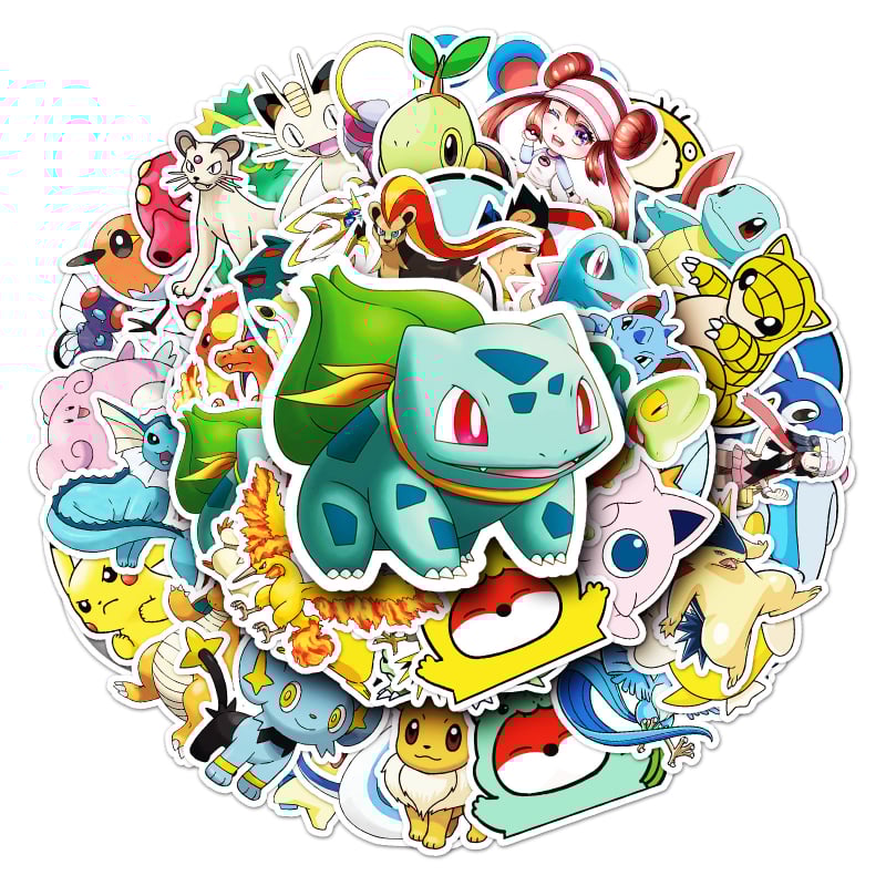 Sada nálepiek: karikatúrny graffiti štýl, vodotesný tlač, prispôsobiteľná tlač pre batožinu, notebook, auto a telefón.