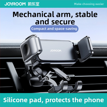 Joyroom Automašīnas tālruņa turētājs - mehānisks, pārnēsājams mini turētājs ventilācijas atverei un instrumentu panelim, ABS+PC