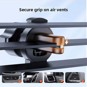 Joyroom Automašīnas tālruņa turētājs - mehānisks, pārnēsājams mini turētājs ventilācijas atverei un instrumentu panelim, ABS+PC