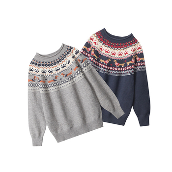 Pulover Harajuku Jacquard Slobodan kroj Okrugli izrez
