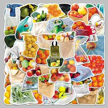 Listy samolepiacich nálepiek na jedlo – Realistické ovocie a zelenina, Značka Man Qian, Číslo produktu TZ-DZSW-1806; Lepiť sa dá: Áno; IP: Nie; Štýl: Roztomilý; Proces: Tlač, Offset