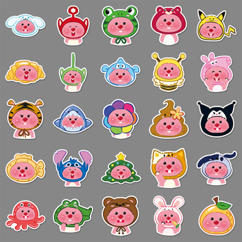 50 kusov samolepiek Loopy hláv na auto, fľašu na vodu, batožinu a kryt telefónu — Značka Shi Qin, Produktové číslo TZ-KTLBT-990; Lepí sa: Áno; IP ochrana: Nie; Štýl: Roztomilý