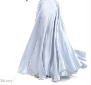 Belly dance dlhá sukňa so širokým lemom - moderný kostým na predstavenie pre ženy; satén Bamei; hlavný materiál: 99% polyester; značka Qingzi aiyi; jar 2025.