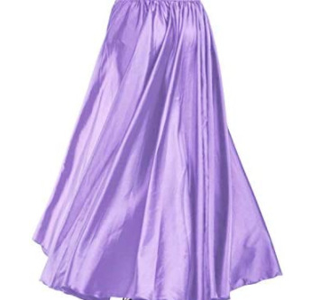 Belly dance dlhá sukňa so širokým lemom - moderný kostým na predstavenie pre ženy; satén Bamei; hlavný materiál: 99% polyester; značka Qingzi aiyi; jar 2025.