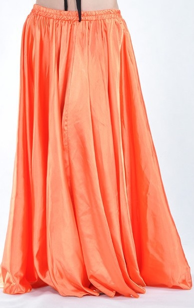 Belly dance dlhá sukňa so širokým lemom - moderný kostým na predstavenie pre ženy; satén Bamei; hlavný materiál: 99% polyester; značka Qingzi aiyi; jar 2025.