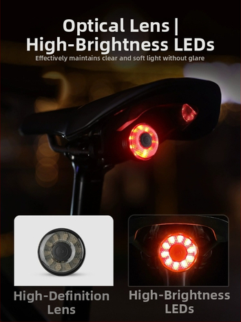 Inteligentné zadné svetlo na bicykel s brzdovým senzorom, dobíjateľné pre cestné bicykle, príslušenstvo na nočné jazdenie