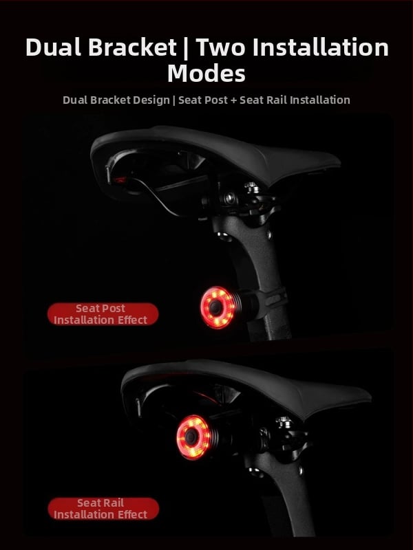 Inteligentné zadné svetlo na bicykel s brzdovým senzorom, dobíjateľné pre cestné bicykle, príslušenstvo na nočné jazdenie