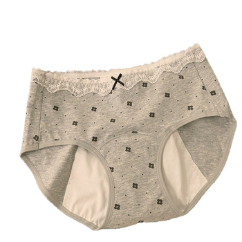 Dámske menštruačné nohavičky s ochranou proti úniku, stredný pás, 100% bavlna s antibakteriálnou úpravou, celá bavlnená podšívka