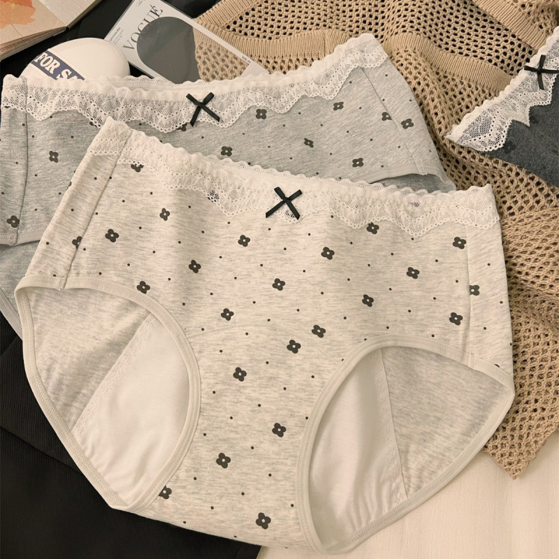 Dámske menštruačné nohavičky s ochranou proti úniku, stredný pás, 100% bavlna s antibakteriálnou úpravou, celá bavlnená podšívka