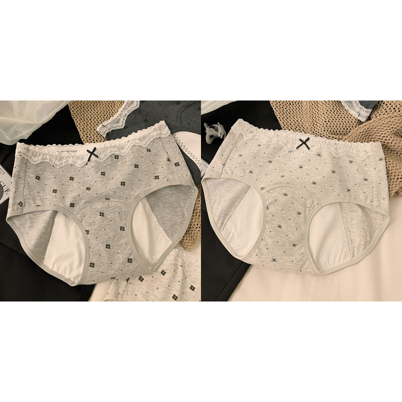 Dámske menštruačné nohavičky s ochranou proti úniku, stredný pás, 100% bavlna s antibakteriálnou úpravou, celá bavlnená podšívka