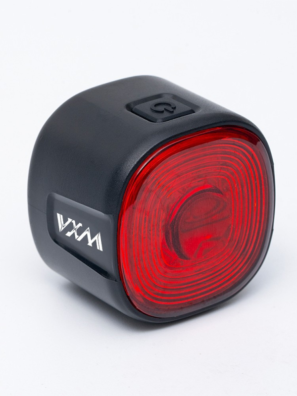 Zadné svetlo na bicykel s inteligentným senzorom a varovným brzdovým režimom, USB nabíjanie, 250 mAh batéria, 6 režimov, VXM