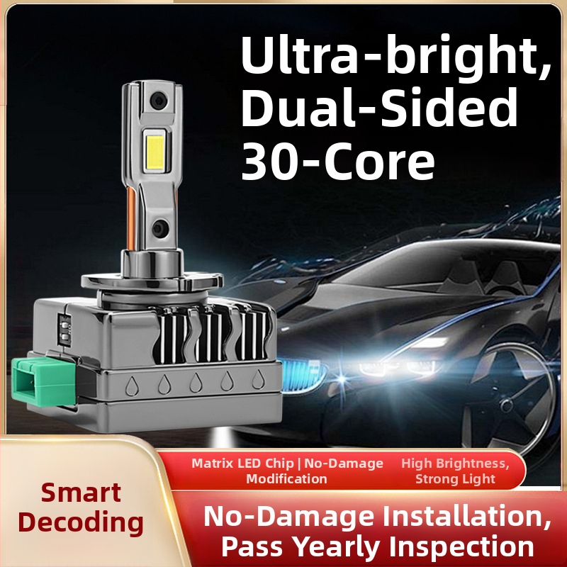 LED hlavné svetlo pre automobil, kompatibilné s D1S–D8S; 35W, 12V; 6000 lm; IP68; telo z leteckého hliníka