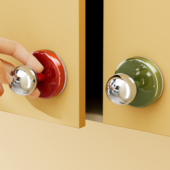 imega Y3948 Dverová rukoväť s prísavkou — bez vŕtania, PET+ABS+nerezová oceľ, povrch: vstrekované formovanie