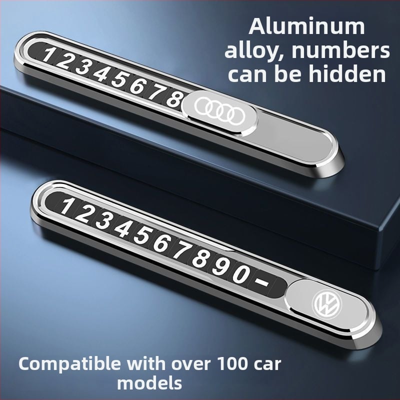 Kovová ozdoba na dočasné parkovanie auta s kontaktným číslom – štýlový doplnok do auta; Značka Ancient style; Materiál Kov; Tlač loga Áno; Typ Iný