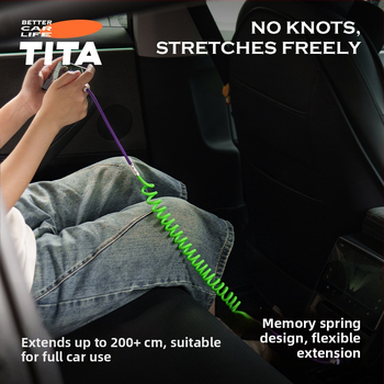 TITA USB-C automobilių duomenų kabelis, ištraukiamas, pintas, 60W PD