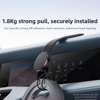 Držiak na telefón do auta s skladacím dizajnom a diskovým magnetickým vákuovým držiakom na palubnú dosku (lepené uchytenie; univerzálne; palubná doska kompatibilná; výkon: 0W; nie je nabíjateľný)
