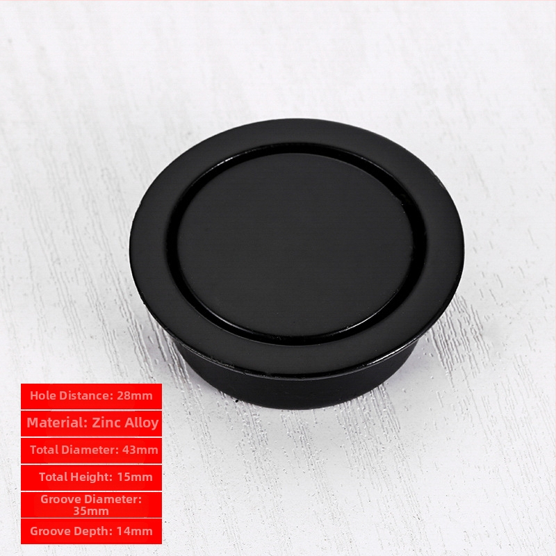 Skrytá rukoväť pre skriňu a zásuvku, okrúhly tatami štýl, Sowegu 6880, moderný minimalistický štýl, zliatina katalpa