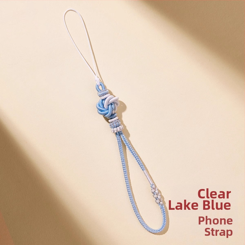 Ručne tkaný mandala náramok na telefón s rastlinným a kvetovým vzorom — Materiál: šnúra; Technika: ručné pletenie; Pôvod: Lianyungang; Pôvodný dizajn