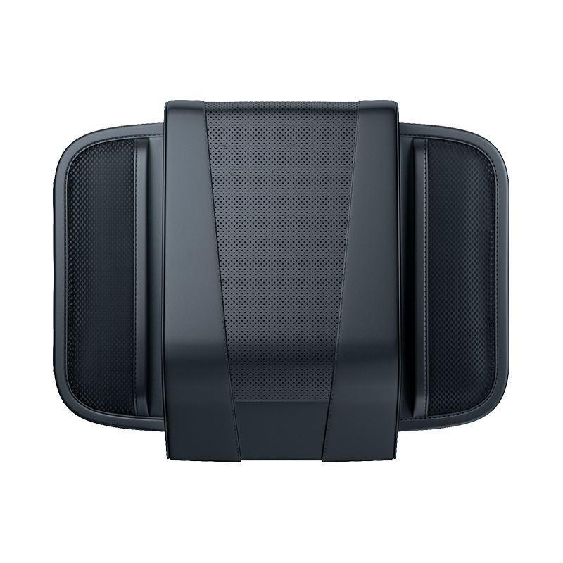 Ādas automašīnas elkoņa atbalsta spilvens ar atmiņas putām, universāls J tipa spilvens, aizsargājošs pārklājs