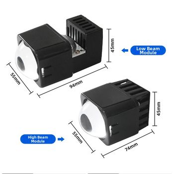 M1 Matrix modul LED Laser Bi-Optický pre auto — 12V, 45W, 3.5A, hliníková zliatina puzdro, životnosť 30000 h