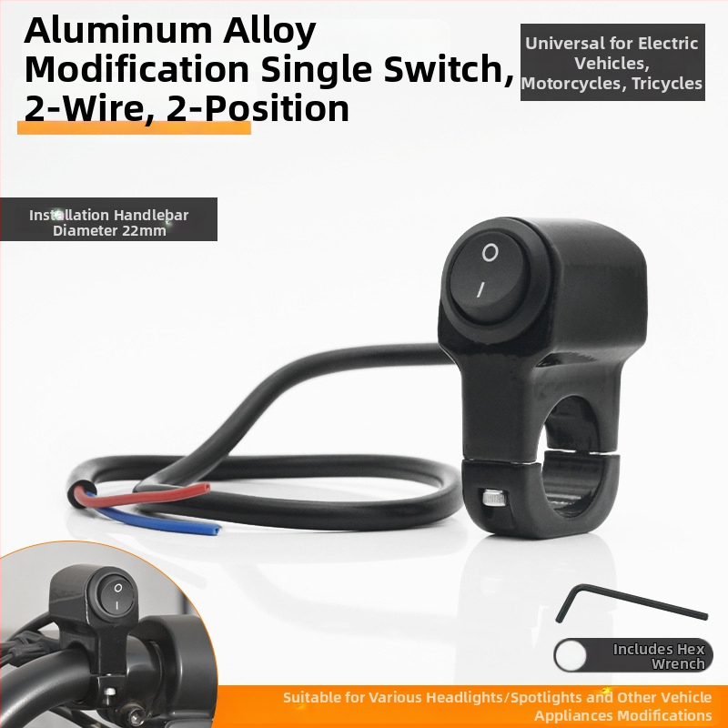 Mojielong vypínač riadidiel pre elektrické vozidlá z hliníkovej zliatiny – dvojité LED svetlá a kombinovaný hlavný svetelný systém