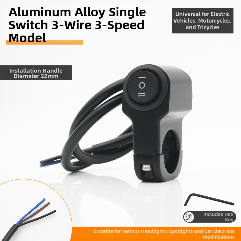 Mojielong vypínač riadidiel pre elektrické vozidlá z hliníkovej zliatiny – dvojité LED svetlá a kombinovaný hlavný svetelný systém