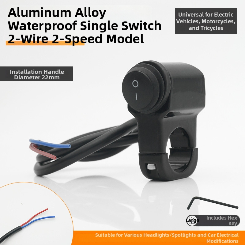 Mojielong vypínač riadidiel pre elektrické vozidlá z hliníkovej zliatiny – dvojité LED svetlá a kombinovaný hlavný svetelný systém