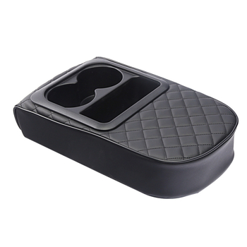 PU ādas automašīnas rokas atbalsta spilvens ar krūzes turētāju, uzglabāšanas paplašinājums, vispārējai lietošanai, universāls visu gadalaiku