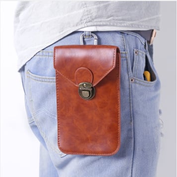 Pánska pásová taška z PU kože - vodotesná, vhodná na služobné cesty, podšívka polyester