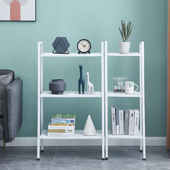 Šestero-slojni trapezni metalni regał za skladištenje, slobodno stojeći na podu, za kuhinju, spavaću sobu, kupaonicu i dnevni boravak