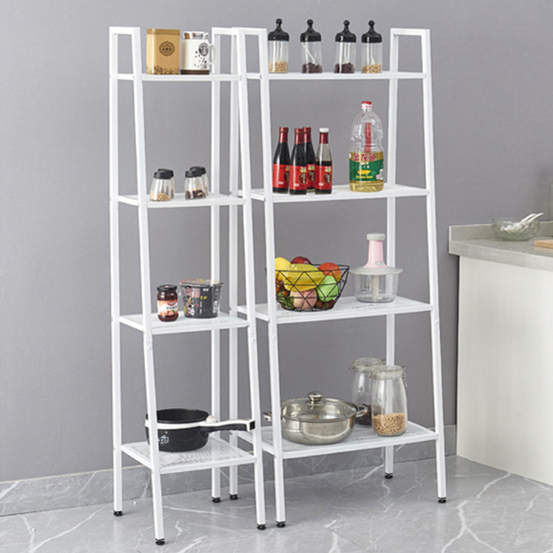 Šestero-slojni trapezni metalni regał za skladištenje, slobodno stojeći na podu, za kuhinju, spavaću sobu, kupaonicu i dnevni boravak