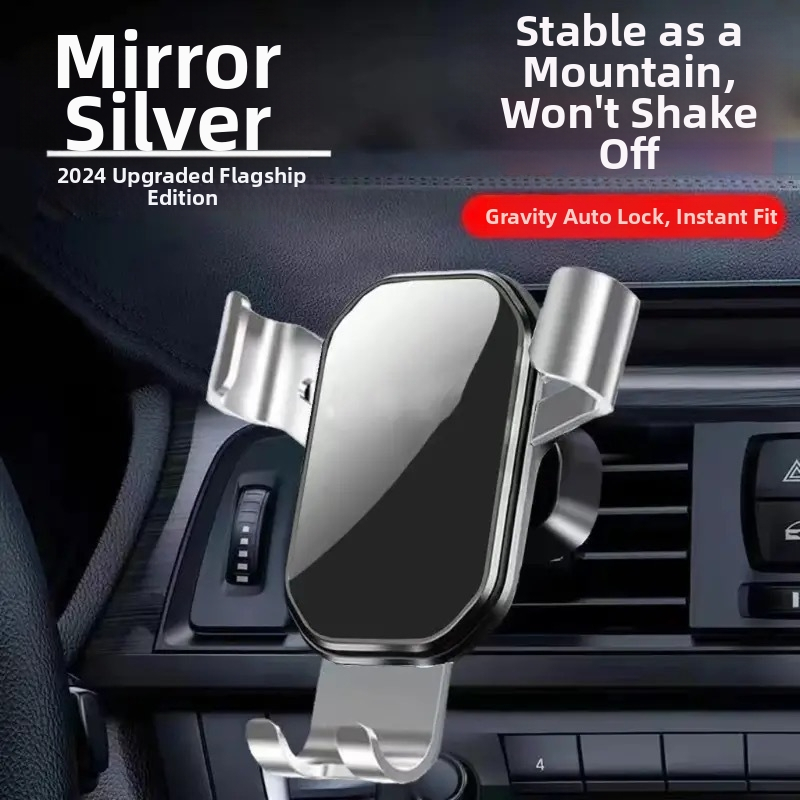 Držiak na telefón do auta s montážou na výduch vzduchu, gravitačný senzor, trojuholníkový zrkadlový dizajn, snap-on inštalácia