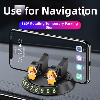 Semida Sheng Univerzálny držiak na parkovací znak na palubnej doske – dvojfunkčný dizajn s telefónnym číslom, lepiace uchytenie