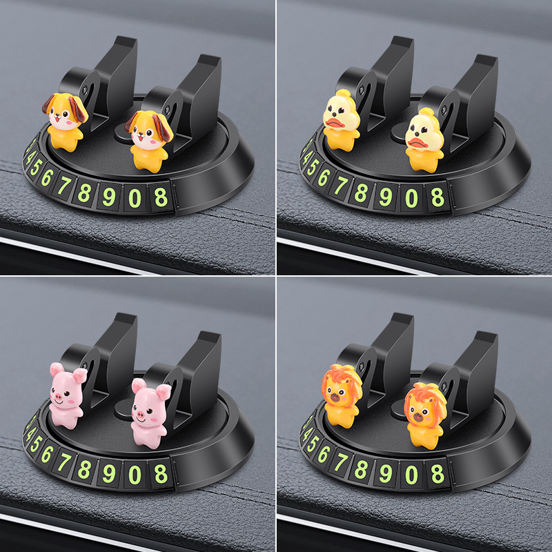 Semida Sheng Univerzálny držiak na parkovací znak na palubnej doske – dvojfunkčný dizajn s telefónnym číslom, lepiace uchytenie