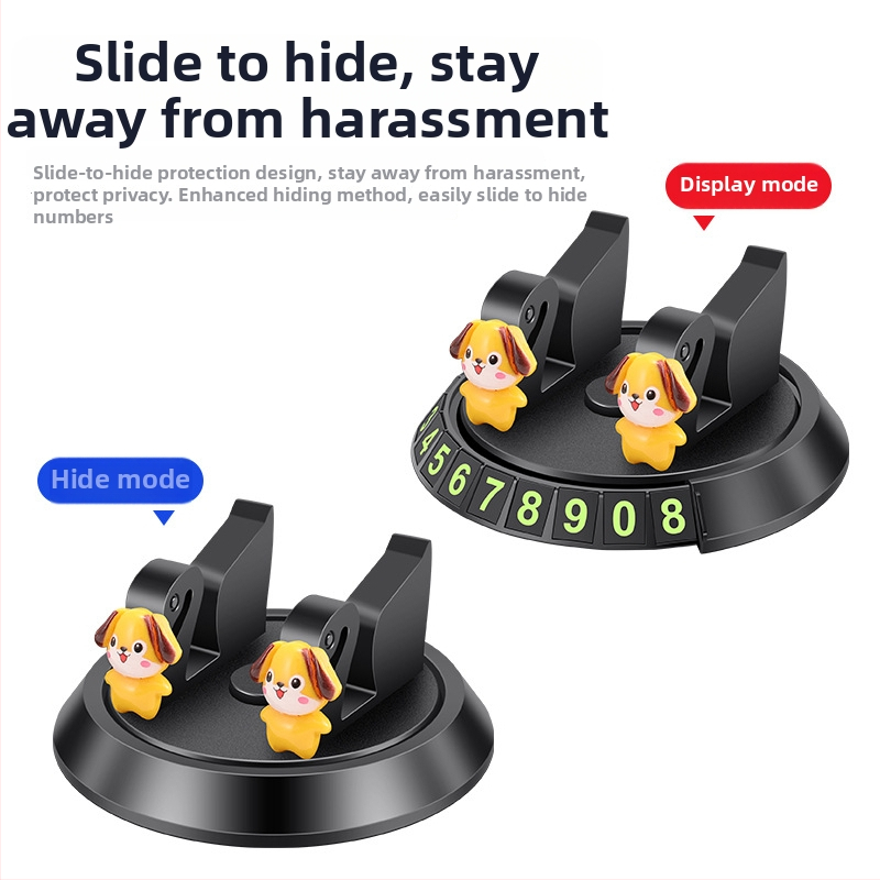 Semida Sheng Univerzálny držiak na parkovací znak na palubnej doske – dvojfunkčný dizajn s telefónnym číslom, lepiace uchytenie