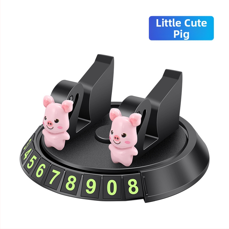 Semida Sheng Univerzálny držiak na parkovací znak na palubnej doske – dvojfunkčný dizajn s telefónnym číslom, lepiace uchytenie