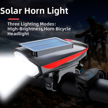 Tourmaline solárne predné svetlo na horské kolo so zvončekom – prispôsobiteľné spracovanie, pripravené na súkromnú značku