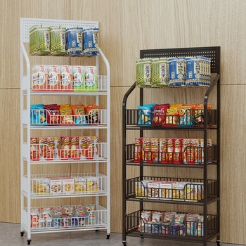 Kovový vystavovací stojan pre supermarket a lekáreň – vystavovanie potravín, nápojov a snackov; Model FS75846542992122, Kategória: Iné, Štýl: Iné, Značka: Iné